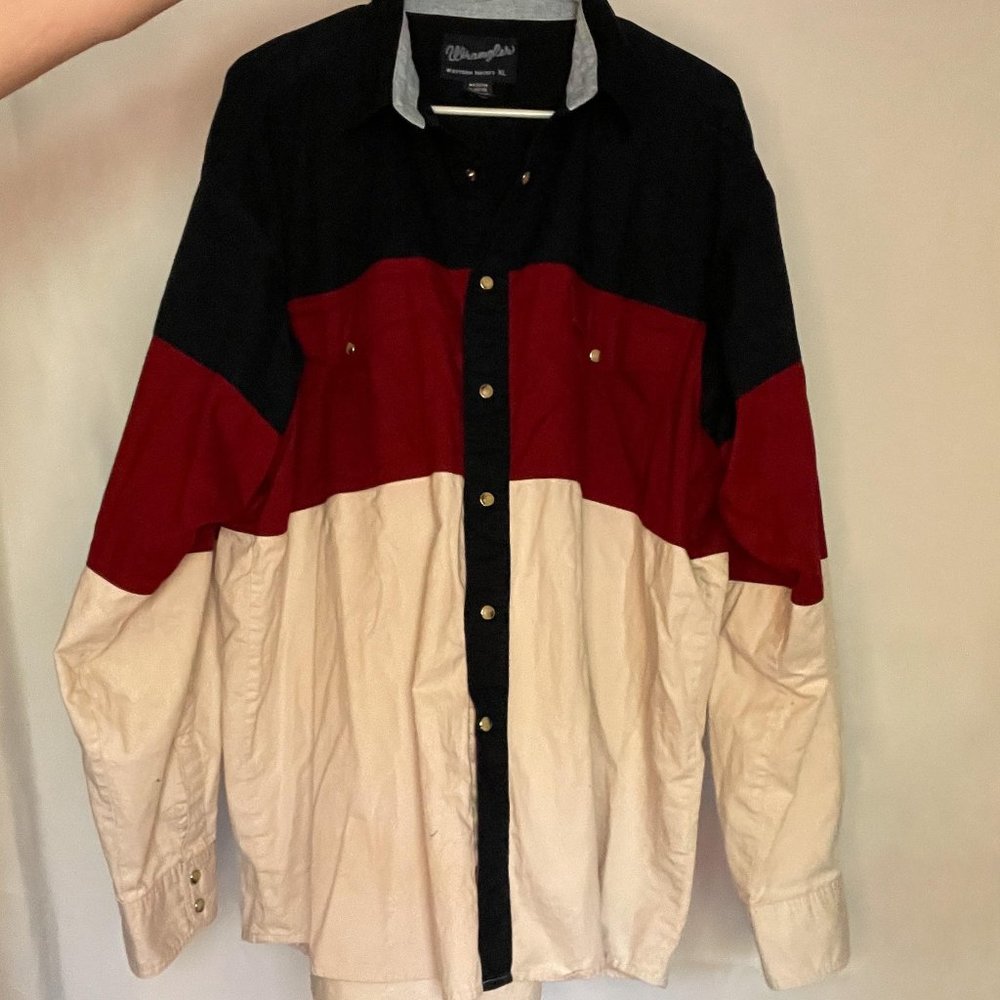 Vintage 90's Wrangler Western long sleeve (XL)